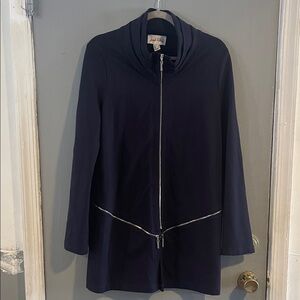 Joseph Ribkoff Midnight Blue Zip Jacket Size 10